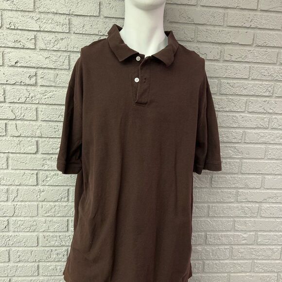 Harbor Bay Brown Short Sleeve Shirt Size 3XLT - Picture 1 of 9